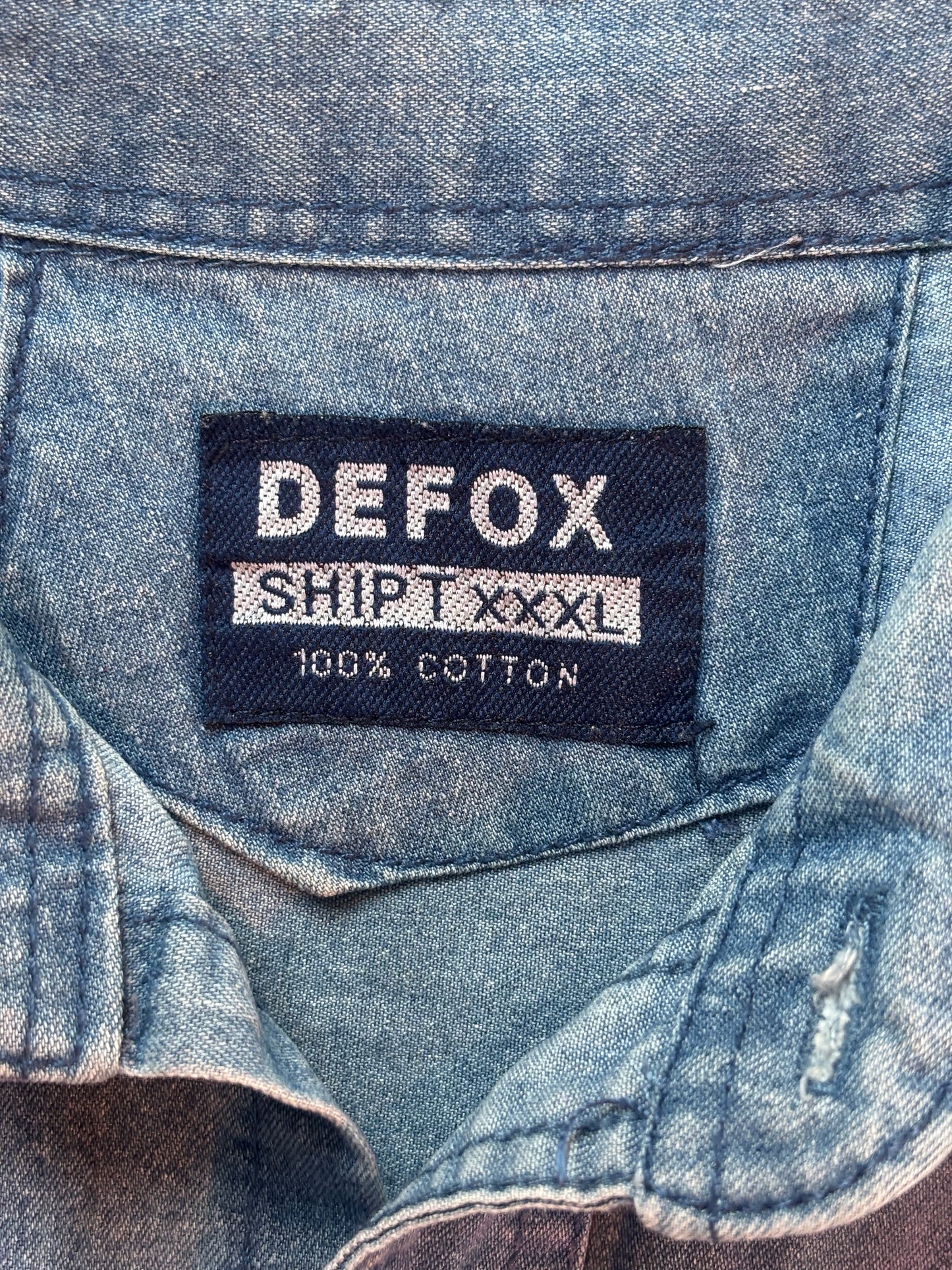Defox Women XXL Blue Denim Shirt