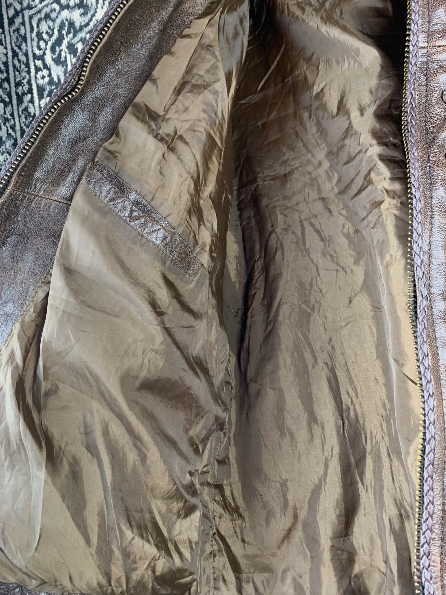 Men's Vintage Leather Gallery Brown Cowboy Jacket