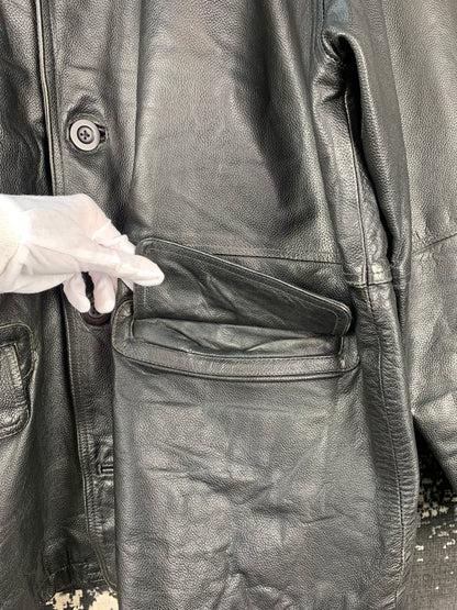 Vintage Unisex Black Leather Jacket