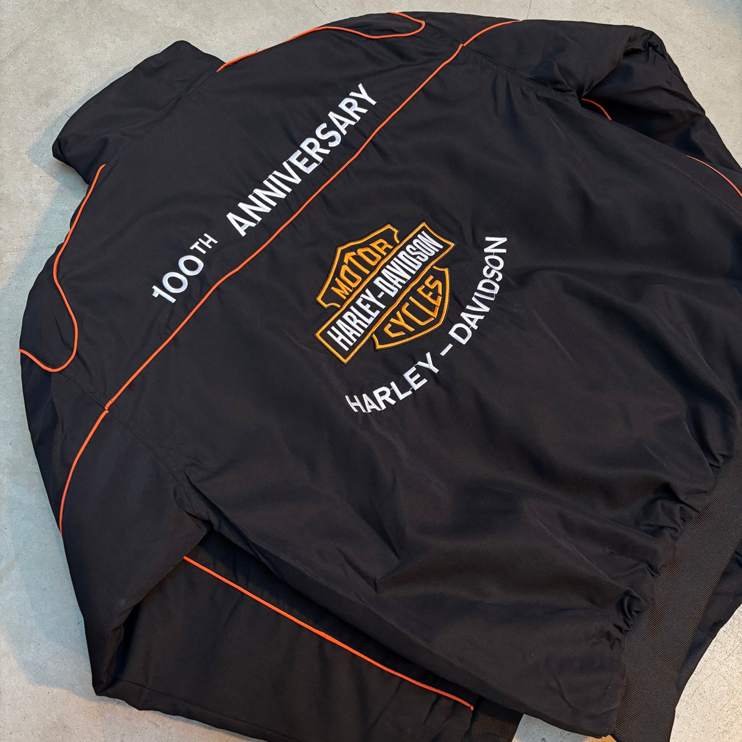 Vintage Harley Davidson 100th Anniversary Racing Bomber Jacket