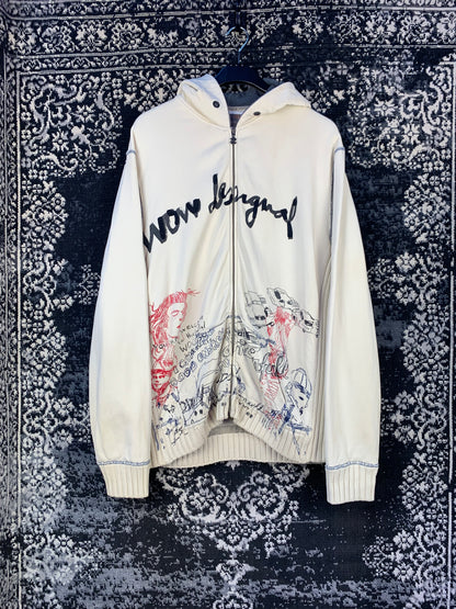 Mens Y2K Style Desigual Graphic Hoodie Jacket