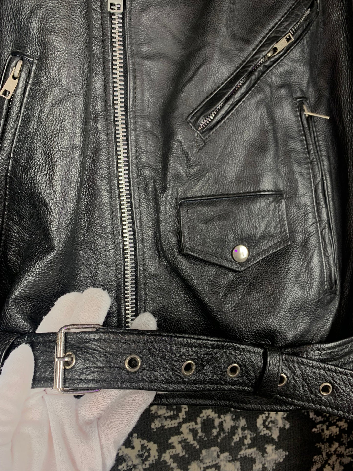 Louis International Men's Black Leather Jacket