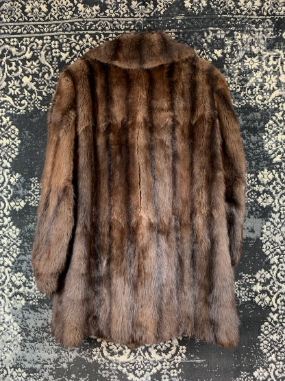 Womens Vintage Mink Dark Brown Fur Coat
