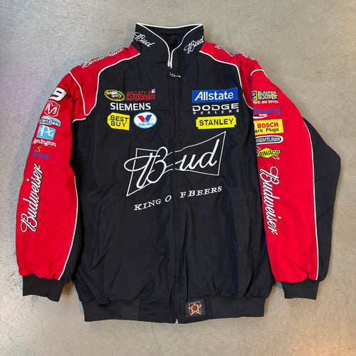 Budweiser Vintage Nascar Racing Bomber Jacket
