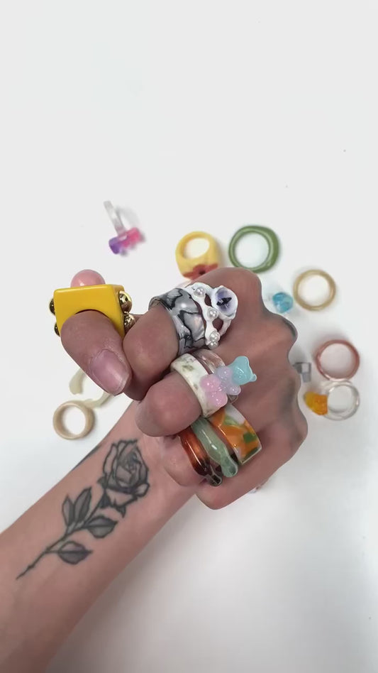 Y2K Resin Rings